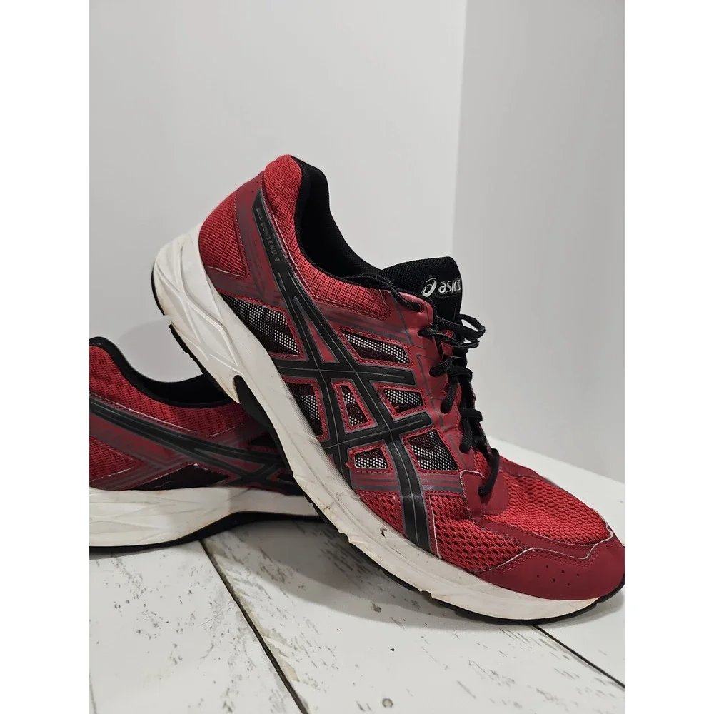 Asics Gel-Contend 4 Burgundy Black Comfort Running Shoes Size 13